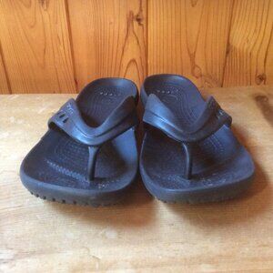 CROCS Kadee Black Flip Flop Thong Slip On Sandal Size 7